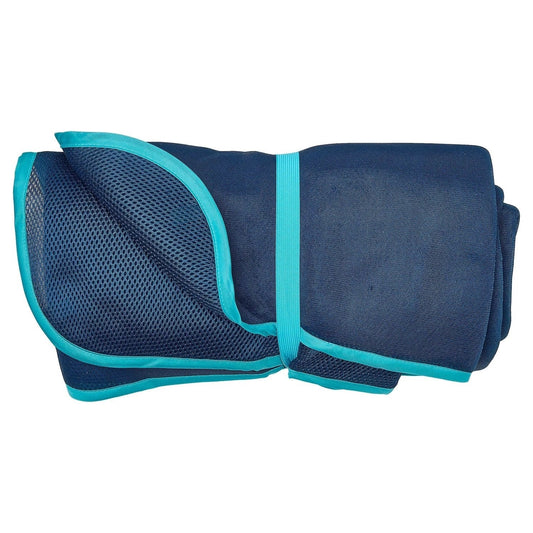 CRANE Sandfreie Decke Sandfree Mat in Blau 180 x 180cm Badedecke inkl. Heringe