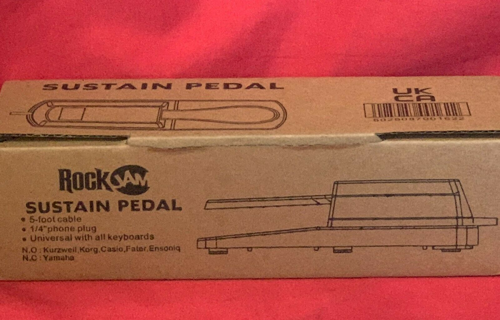 RockJam Professional Sustain Pedal for Digital Pianos and Electronic Keyboards w