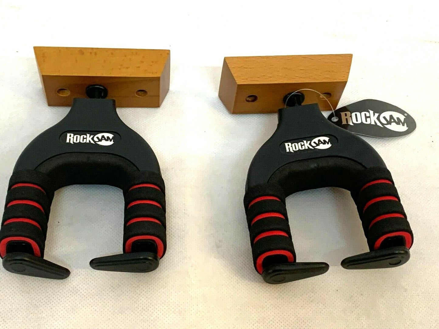 RockJam Universal-Gitarrenhalter mit gepolsterten Armen zur Wandmontage -