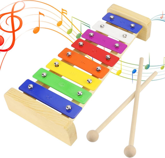 Xylophon Glockenspiel Musikinstrumente aus Holz für Kinder ab 1 Jahr Holzspielze