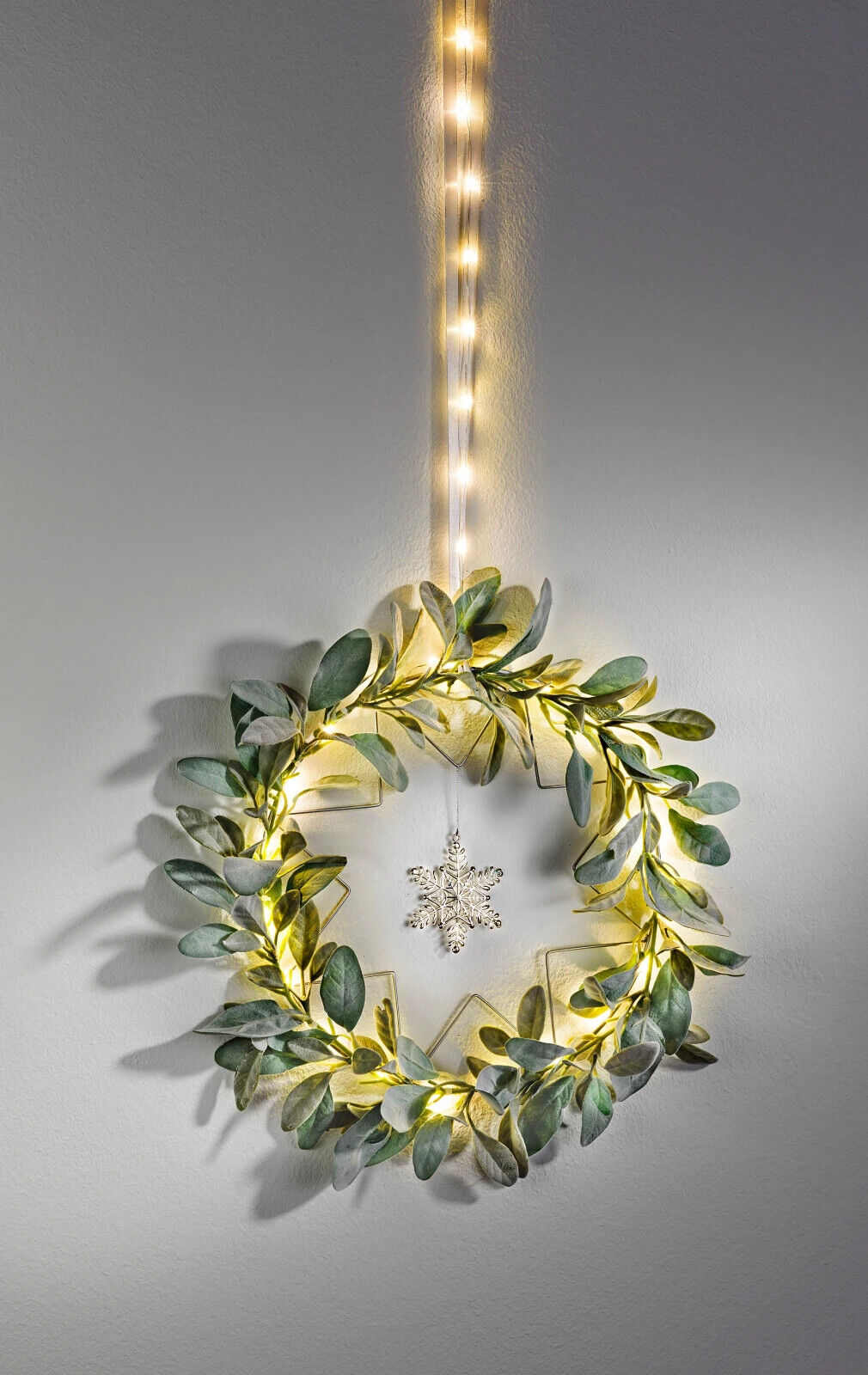LED-Dekokranz "Winterzeit" Weihnachten Advent Dekoration Weihnachtsdeko