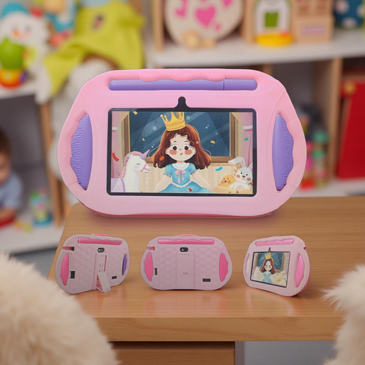 WiFi, GMS, Google Plays Tablet (7", 32 G  für Kleinkinder mit Silikonhülle