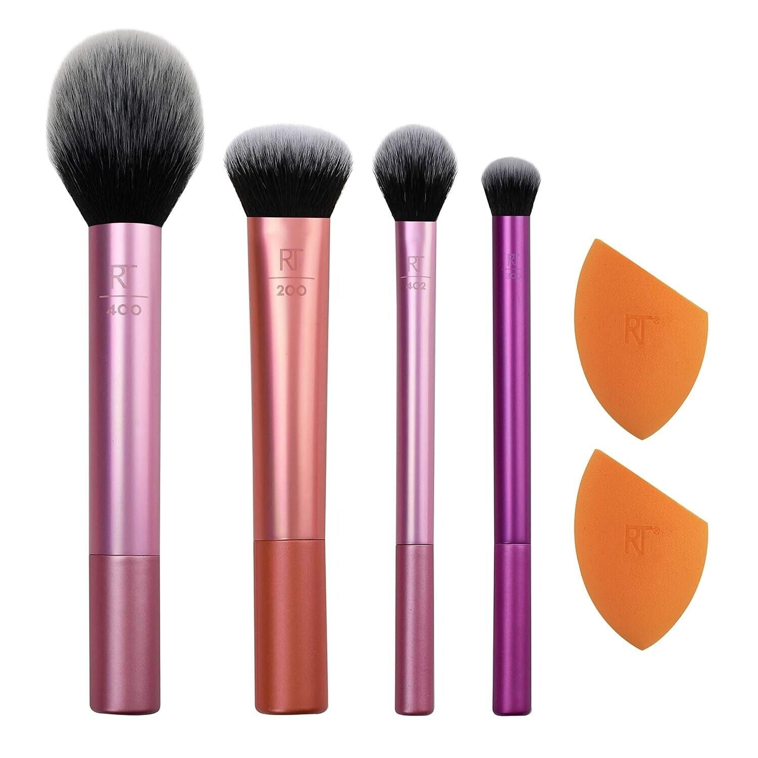 Real Techniques Every Day Essentials Make Up Schwamm Pinsel Set, 6 teilig