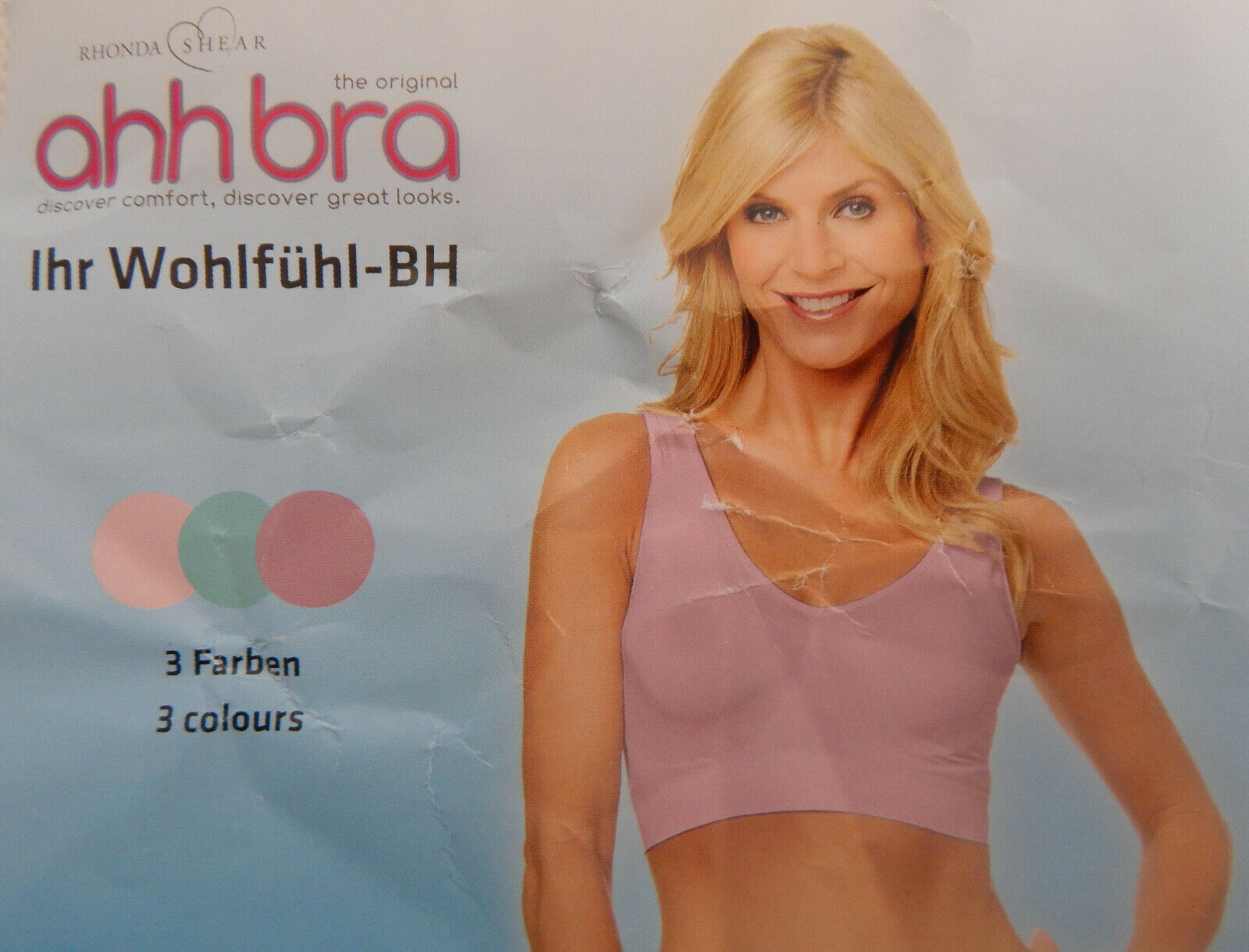 Ahh Bra 3er Set - Größe XXXL - Rosa, Türkis, Flieder Damen BH bei 30° Waschbar