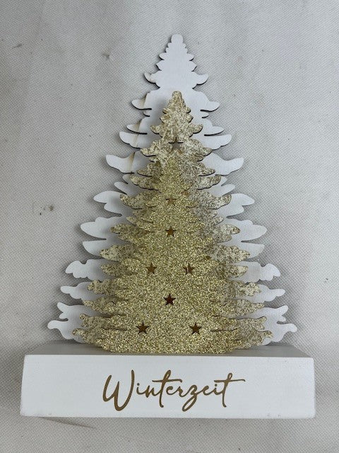 LED-Tanne "Wintergold", 30cm
