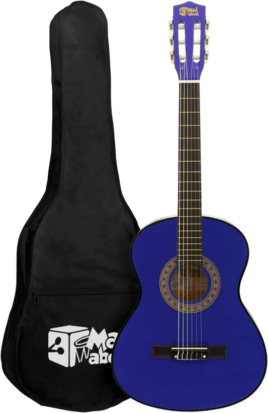 TIGER MA-CG07, 1/2 Klassische Gitarre, Blau, farbenfrohe Spanische Gitarre,