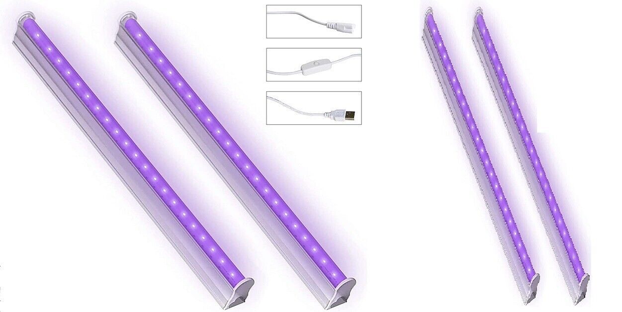 BRTLX UV-LED-Schwarzlicht-Befestigungen, 6 W, USB, tragbar, Schwarzlicht-Lampe,