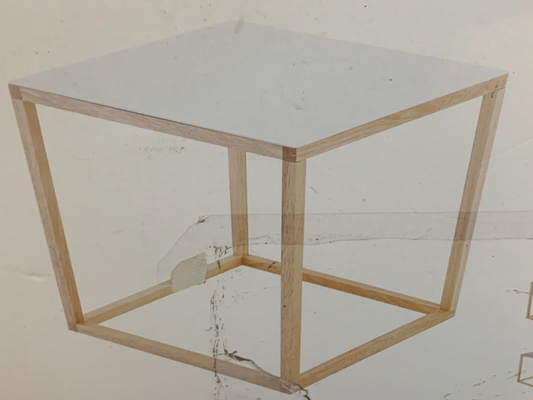 Leitmotiv Cubo Sidebord / Sofabord Die Blatte ist Schwarz