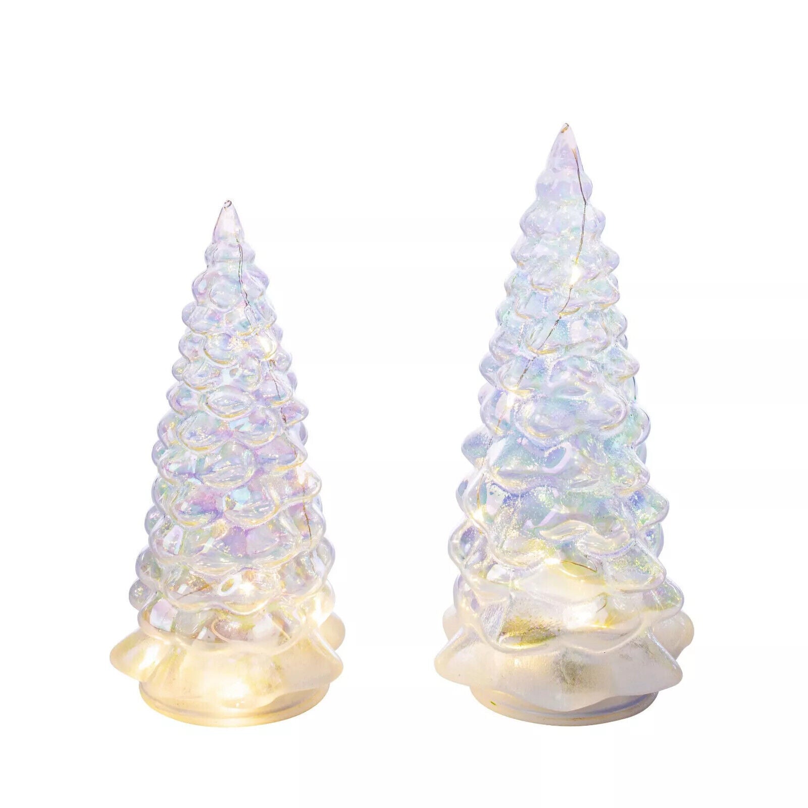 LED-Dekotannen "Colorato" 2er-Set Deko Weihnachtsdeko Advent Dekoration Glas