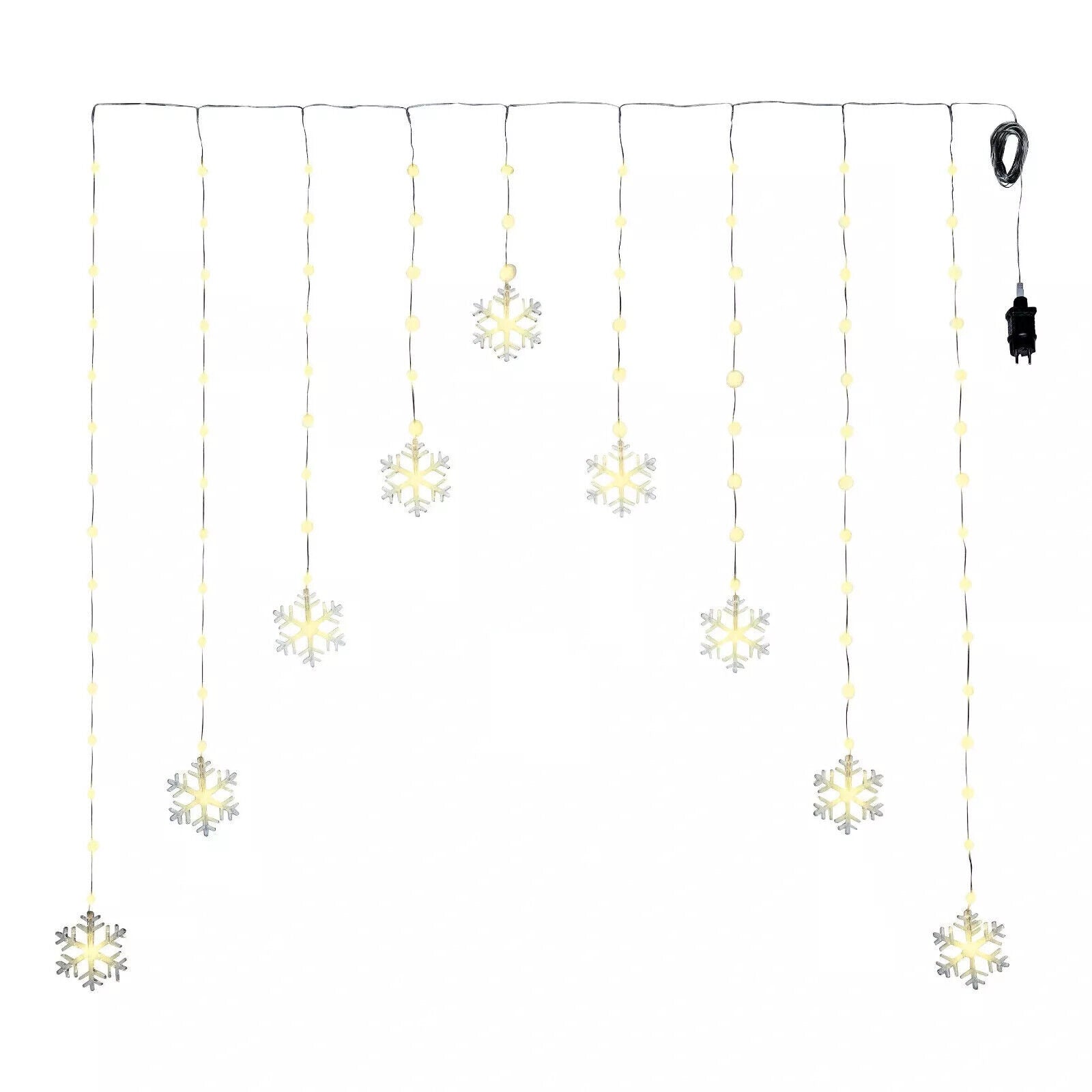 LED-Lichtervorhang "Snowflakes" 120cm, 96 LEDs Innen & Außen LED Dekoration