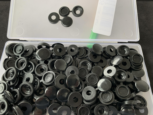 100 Stück Schraubenabdeckung Schwarz, Abdeckkappen für Schrauben, Kunststo