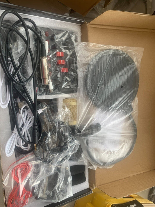 Podcast Mikrofon Bündeln, ALPOWL Audio-Interface mit All-in-One-Live-Soundkarte