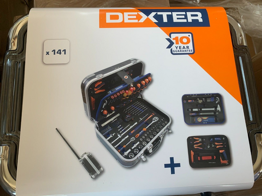 DEXTER - 141-teiliger Werkzeugkoffer - Mit Transportkoffer - Komplettset -, Neu
