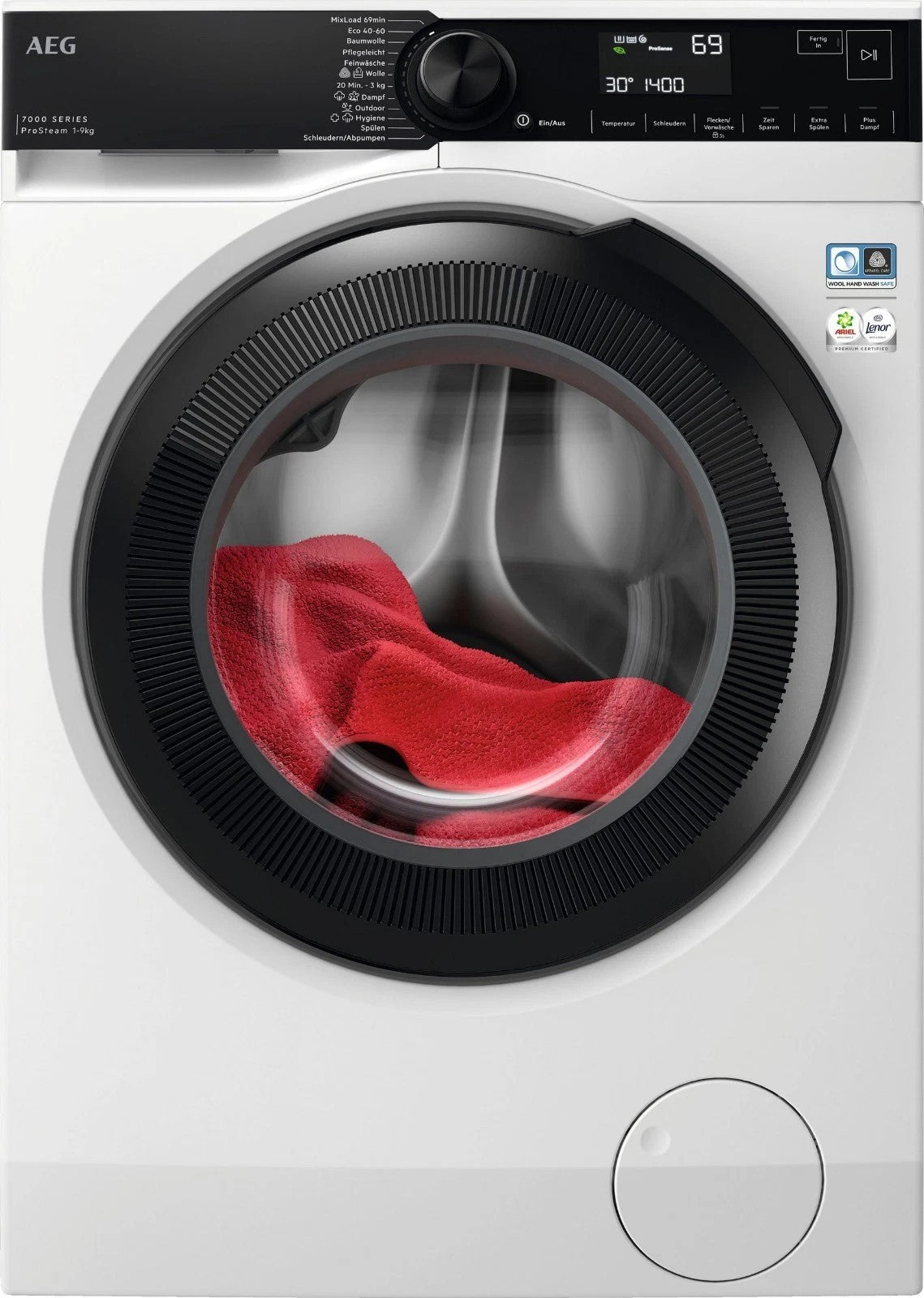 AEG Waschmaschine Serie 7000 mit ProSteam-Technologie LR7FA69FL, 9kg, 1400U/min
