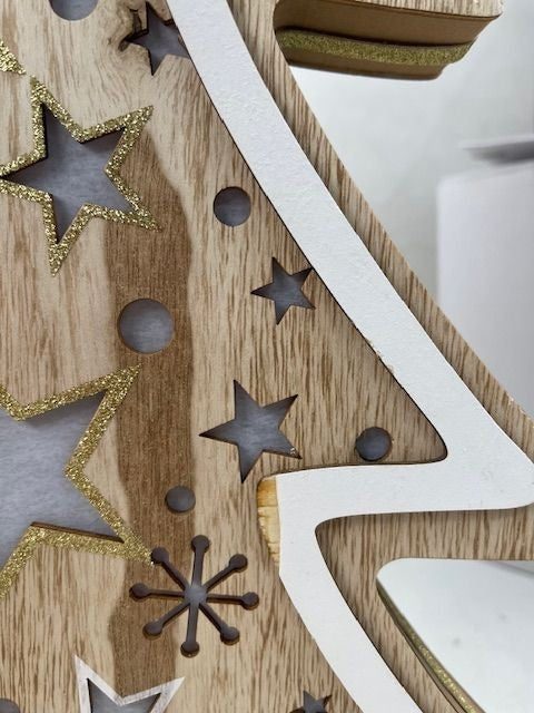 LED-Tannen "Tannen XL" Holz 3er-set (B-Ware)