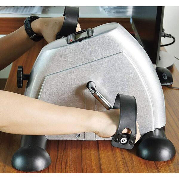 Pedaltrainer Bewegungstraining für Beine oder Arme mit LCD-Display Farbe: silber