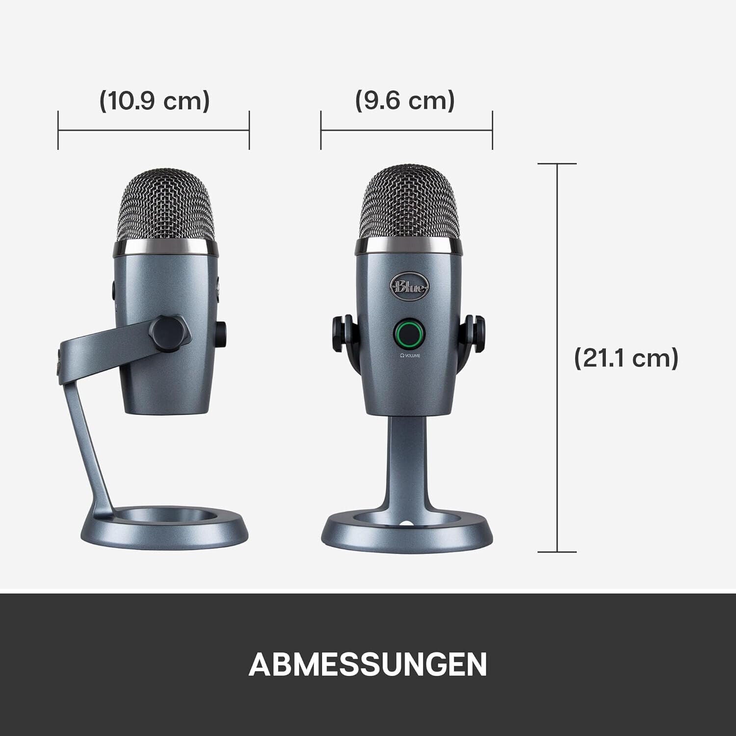 Blue Yeti Nano Premium USB-Mikrofon für Aufnahmen, Streaming, Gaming, Podcasting