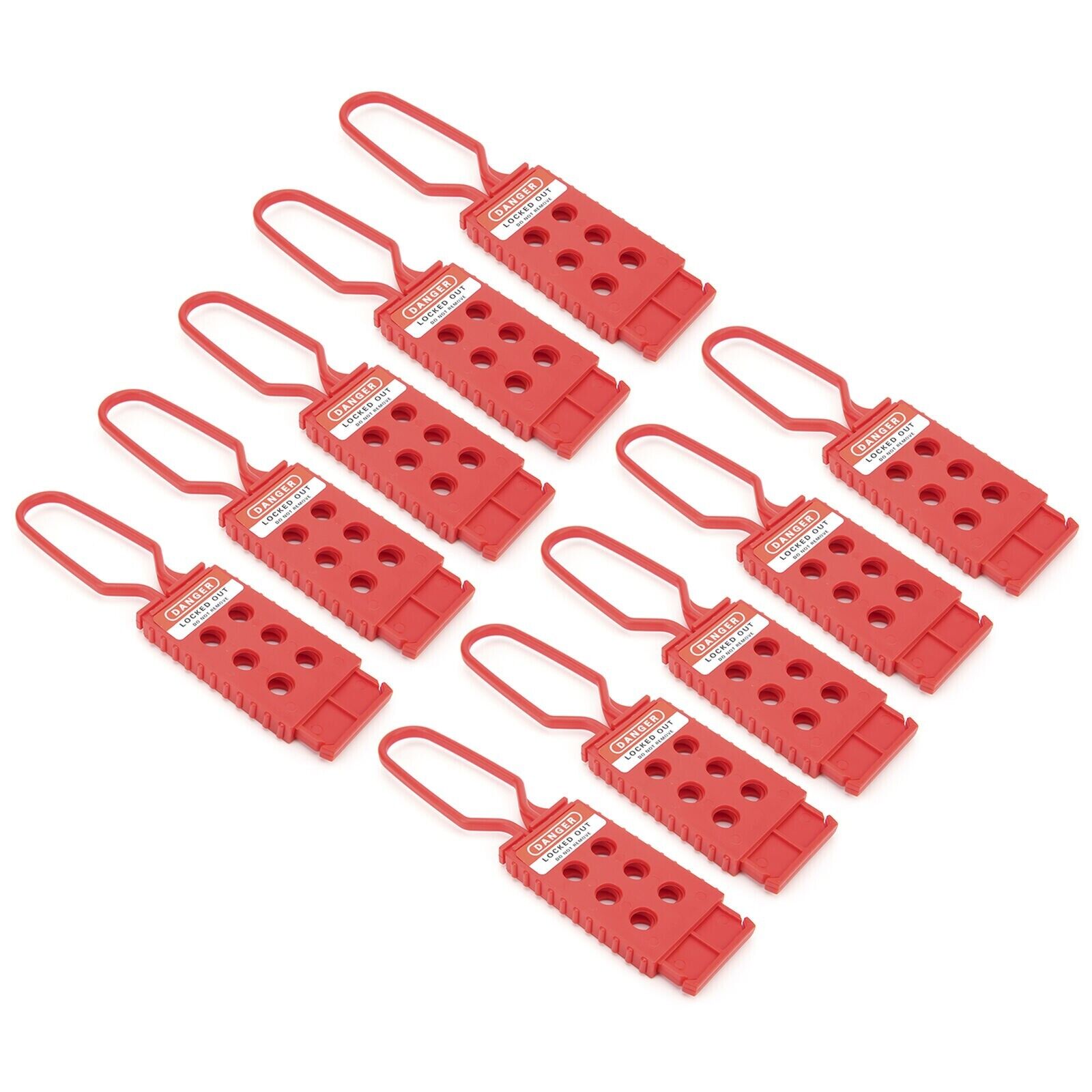 10 Stück Lockout Haspe 6 Löcher Isolierung Tagout Haspe