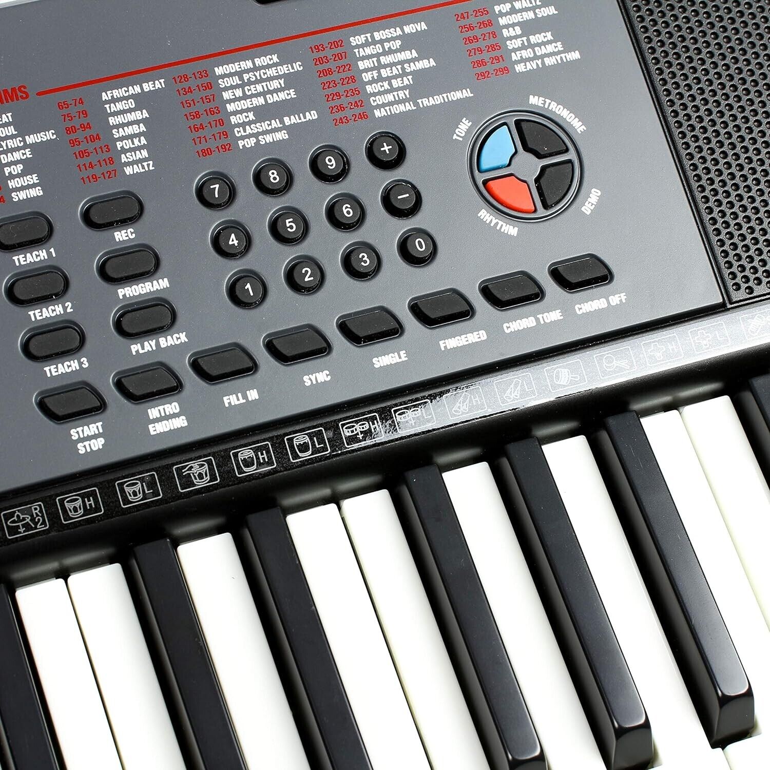 Keyboard RockJam RJ461 mit 61 Tasten Piano Pitch Bend Schwarz