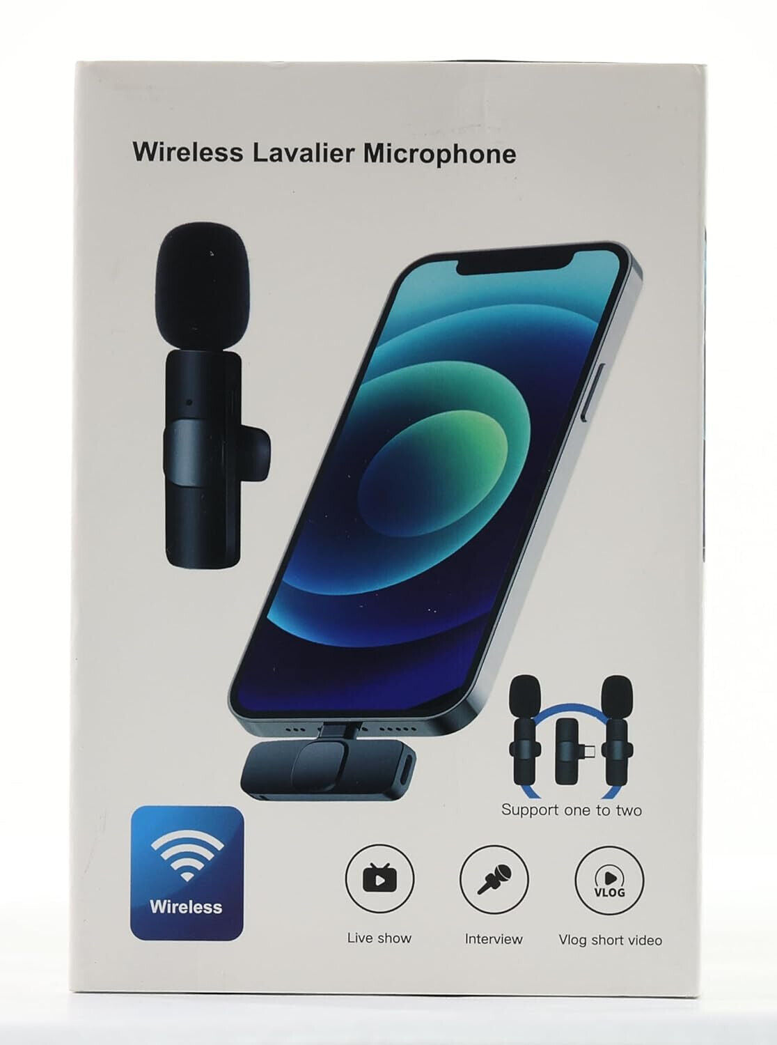 Wireless Lavalier Mikrofon für iPhone Ansteckmikrofon Kabellos Microphone USB-C