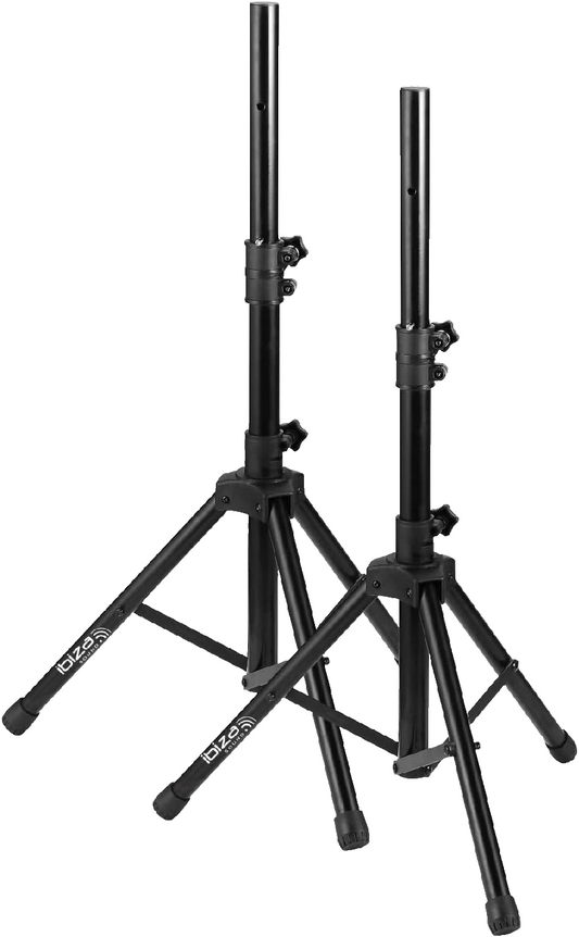 Ibiza - SS01B-MINI - 2 Lautsprecherständer Aus Aluminium, Max. 1,20 M Und 30 Kg
