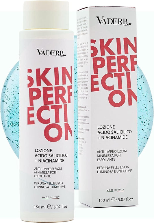 Vaderb Acido Salicilico, Ialuronico e Niacinamide - Lozione Esfoliante Viso Anti
