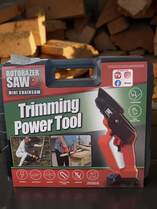 Rotorazer Saw Mini-Kettensäge, tragbare & leichte Kettensäge mit Akku, 21 V
