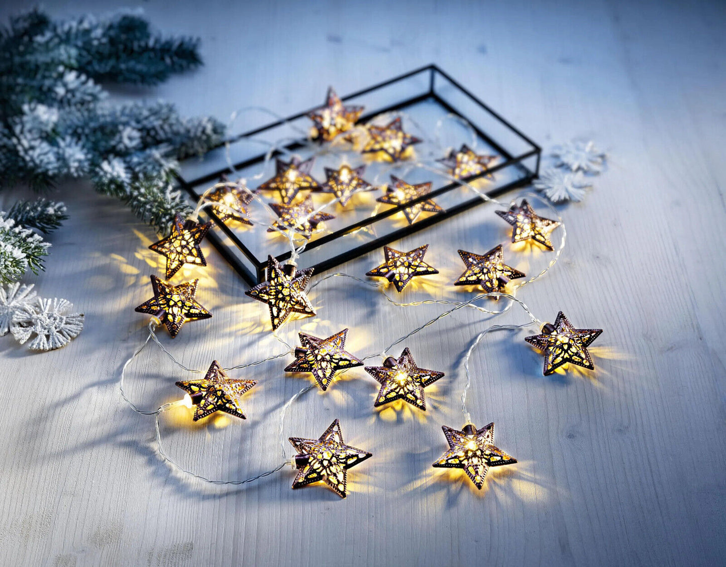 LED-Lichterkette "Stella" 20 LEDs LED Deko Wohnungsdeko Advent Weihnachten Deko