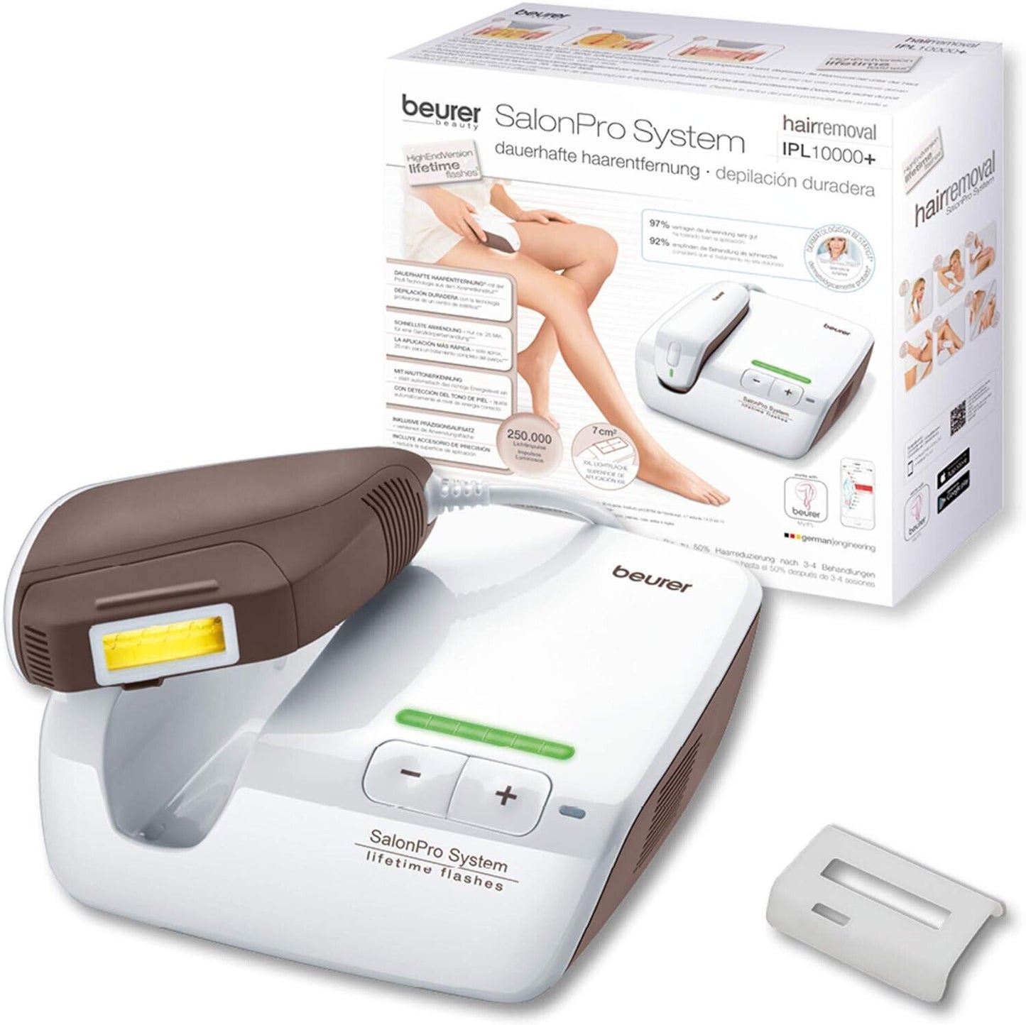 Beurer IPL 10000 plus, dauerhafte Haarentfernung, 250000 Lichtimpulse in Weiß