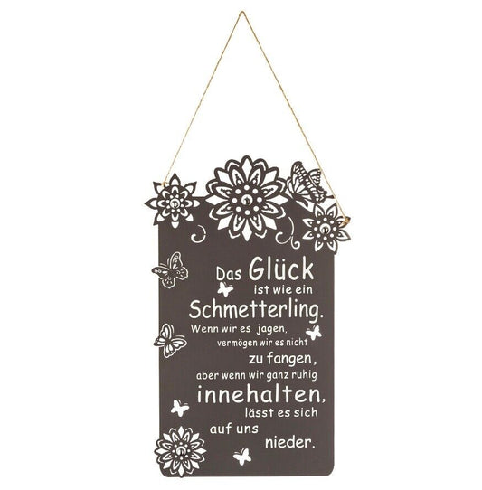 Metallschild "Schmetterling" in Geschenkbox