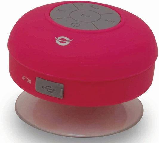 Conceptronic CSPKBTWPSUCP Wasserdichter Bluetooth Saugnapf-Lautsprecher rosa