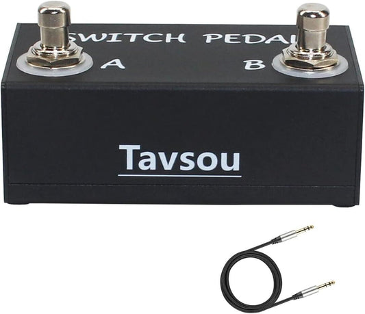 Tavsou Dual Switch Pedal Für Gitarre Effekt Pedal mit TRS Kabel Momentaner Fußsc