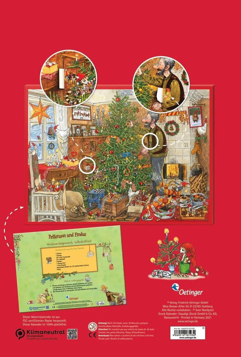 Pettersson und Findus. Adventskalender Advent Kalender Adventkalender
