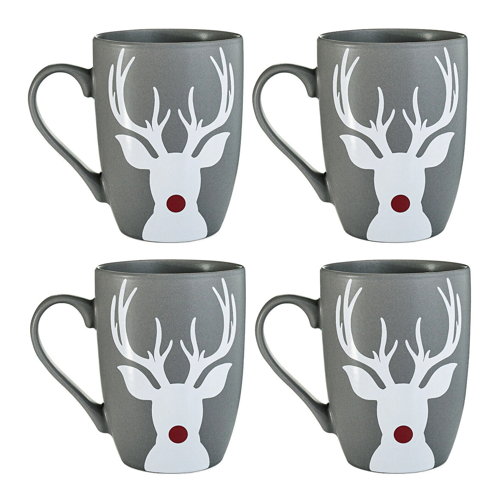 Tassen Rentier, 4er Set Porzellan Henkelbecher Kaffeetassen