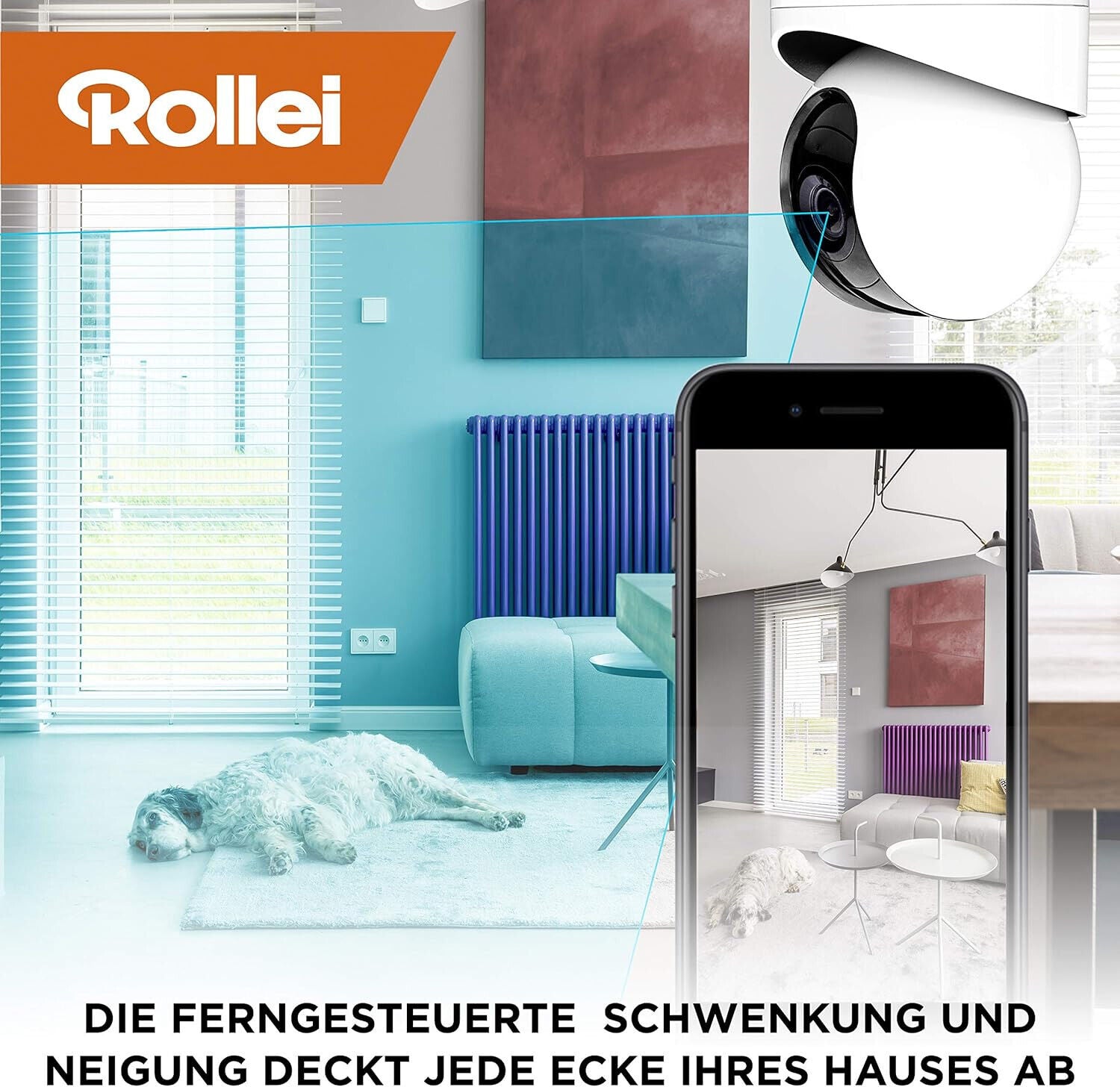 Rollei SafetyCam 100 Kamera Überwachungskamera Sicherheitskamera in Weiß