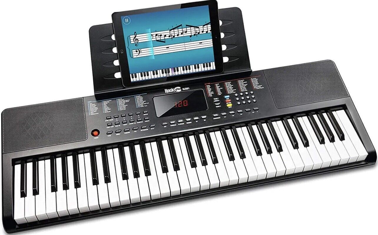 RockJam RJ361 61 Tasten Elektrisches Keyboard - Schwarz