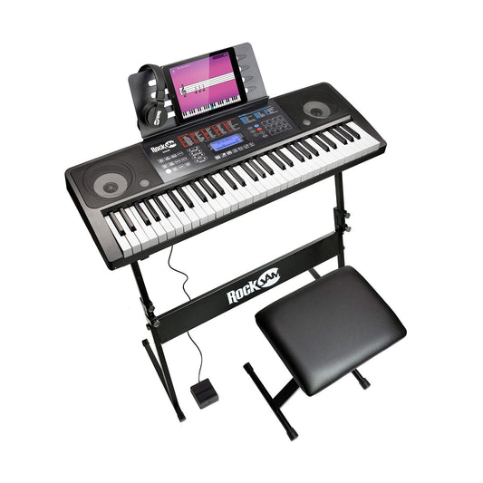 RockJam RJ761-SK 61 Tasten Elektrisches Keyboard - Schwarz